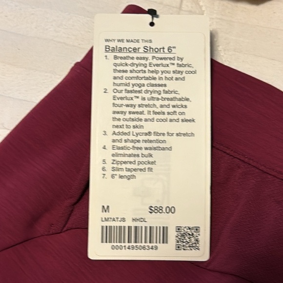 Lulu Lemon Balancer Short 6” - Picture 3 of 3